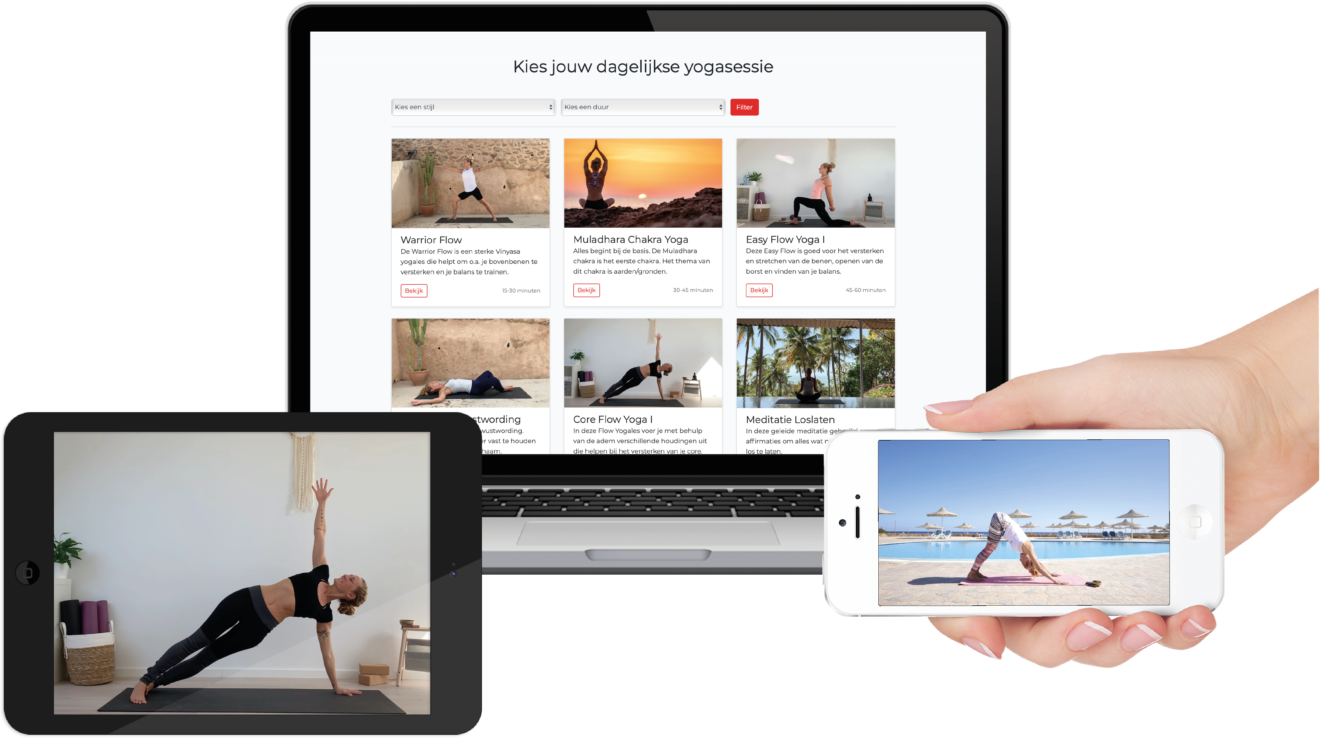 Online Yoga platform yogalessen